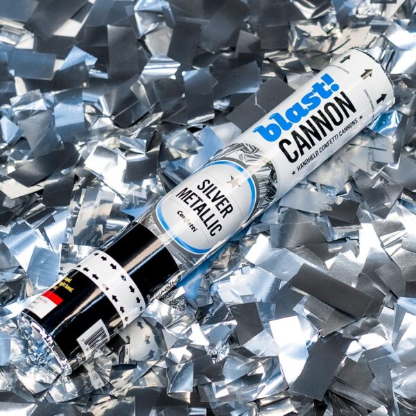 Silver Metallic Confetti Cannon